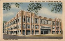 Modern Plant of the Mobile Press Register Postcard