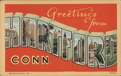 Greetings from Hartford, Conn. Connecticut Postcard Postcard Postcard