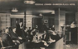 Cocktail Lounge, Barbizon-Plaza Hotel Postcard