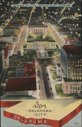 Oklahoma City Civic Center by Night Postcard