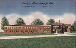 Emily E. Flinn Home for Aged Marion, IN Postcard Postcard Postcard