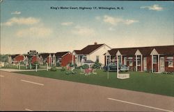 King's Motor Court Wilmington, NC Postcard Postcard Postcard