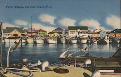 Yacht Marina Carolina Beach, NC Postcard Postcard Postcard