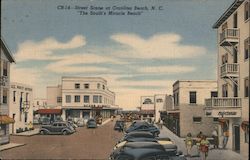 Street Scene at Carolina Beach Postcard