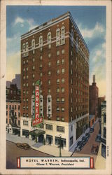 Hotel Warren Indianapolis, IN Postcard Postcard Postcard