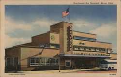 Greyhound Bus Terminal Akron, OH Postcard Postcard Postcard