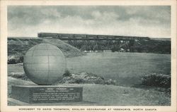 Monument to David Thompson, English Geographer Verendrye, ND Postcard Postcard Postcard