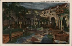 Patio of Hotel Hershey Pennsylvania Postcard Postcard Postcard