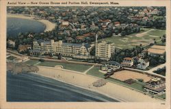 Aerial View, New Ocean House and Puritan Hall Postcard