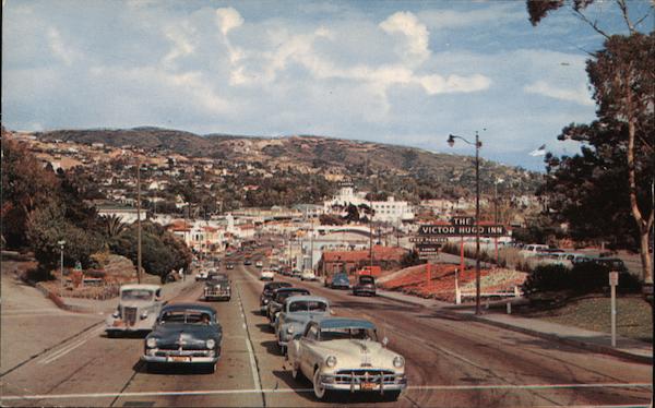 Roadway Scene Laguna Beach California Geo. E. Watson