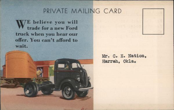 Trade for a new Ford truck - mail advertising offer Harrah Oklahoma