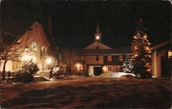 Winter Night at Challenger Inn and Village Square Sun Valley, ID Postcard Postcard Postcard