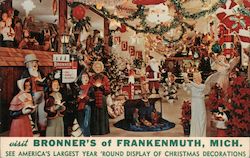 Bronner's Christmas Decorations Frankenmuth, MI Postcard Postcard Postcard