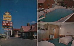 English Village Motor Lodge Postcard