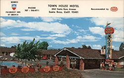 Town House Motel Santa Rosa, CA Postcard Postcard Postcard