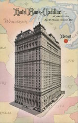 Hotel Book-Cadillac Postcard