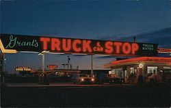 Grant's Truck & Car Stop Postcard