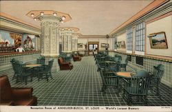 Reception Room of Anheuser-Busch Postcard