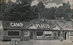Camp Placid - outdoors, camping location in Colorado Postcard