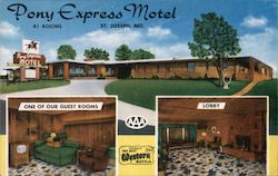 Pony Express Motel Postcard