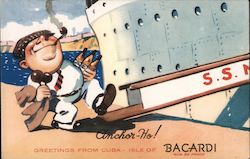 Anchor-Ho! Greetings from Cuba - Isle of Bacardi Postcard