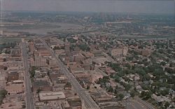 Aerial View of Downtown Postcard