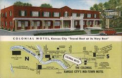 Colonial Motel Postcard