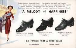 Barefoot Freedom Shoes - Dr. Fowler Foot & Shoe Clinic Topeka, KS Advertising Postcard Postcard Postcard