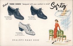 Sof-Toz shoe advertisement Postcard