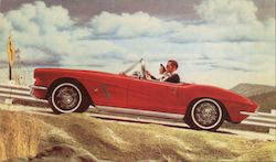 1962 Chevrolet Corvette Convertable Cars Postcard Postcard Postcard