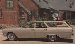 Chevrolet New Chevelle "300" 4-Door Station Wagon Postcard