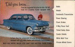 Ford V-8 Crestline Fordor 130HP Postcard