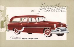 1954 Pontiac Chieftain Deluxe Station Wagon Postcard