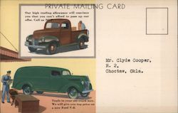 Ford Truck and Commercial Cars at Bargain Prices Postcard
