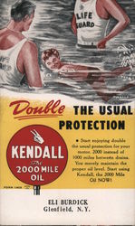 Kendall - The 2000 Mile Motor Oil - Eli Burdick Glenfield, NY Advertising Postcard Postcard Postcard