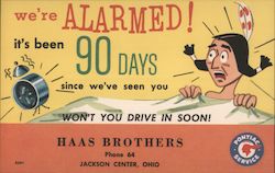 Haas Brothers Pontiac Service Jackson Center, OH Postcard Postcard Postcard