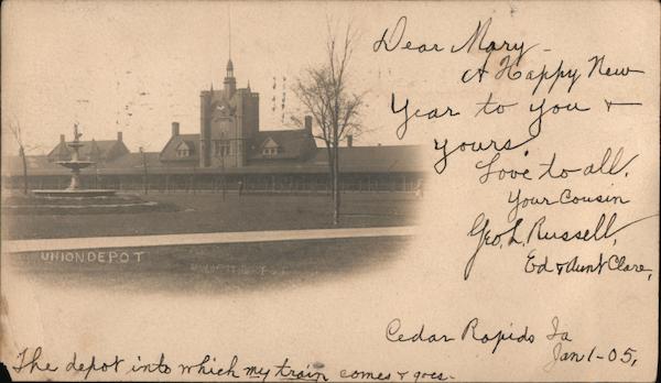 Union Train Depot Cedar Rapids Iowa