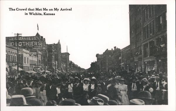 The Crowd Men Women Street Scene Wichita Kansas