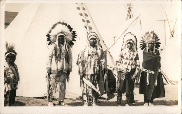 Native American Chiefs in Head Dress Native Americana