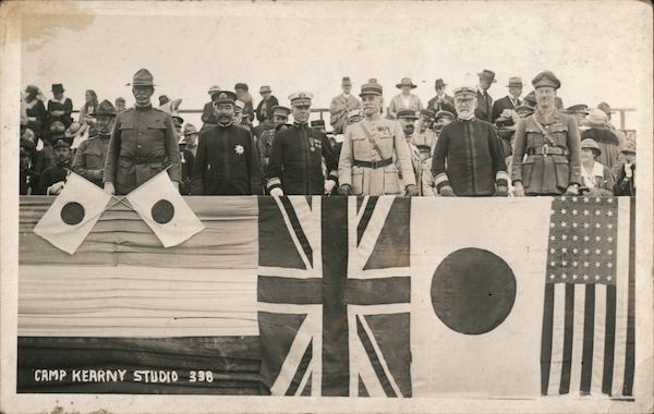Camp Kearny Allies with Flags: Japan, UK, US San Diego California