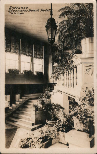 Entrance to Edgewater Beach Hotel Chicago Illinois