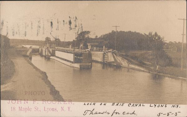 Lock on Erie Canal Lyons New York John F. Rooker