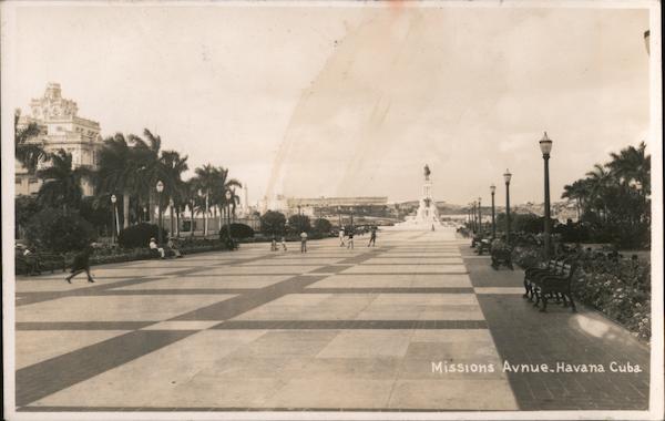 Looking Along Missions Avenue Havana Cuba