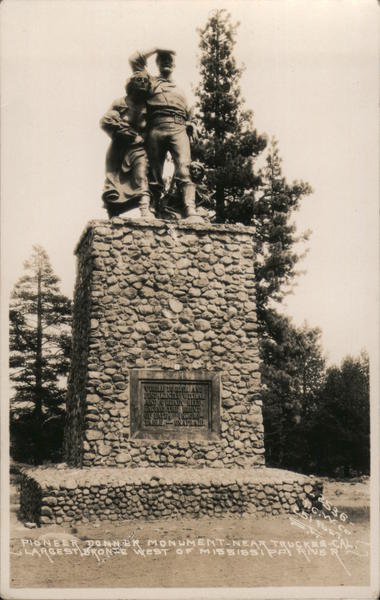 Pioneer Donner Monument Truckee, CA Postcard
