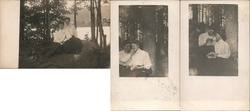 Lot of 3: Two Women in Woods, Female Affection, Lesbian Interest Postcard