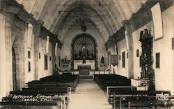 Interior Carmel Mission Postcard