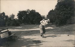 Golfer Teeing Off Postcard Postcard Postcard