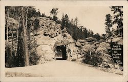 First Tunnel to Sylvan Lake Custer, SD Rise Photo Postcard Postcard Postcard