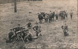 Soldiers with a Machine Gun Monterey, CA World War I A.C. Heidrick, Photographer Postcard Postcard Postcard