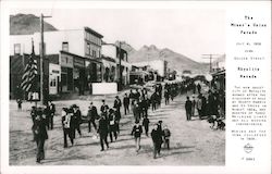 The Miner's Union Parade Rhyolite, NV Postcard Postcard Postcard